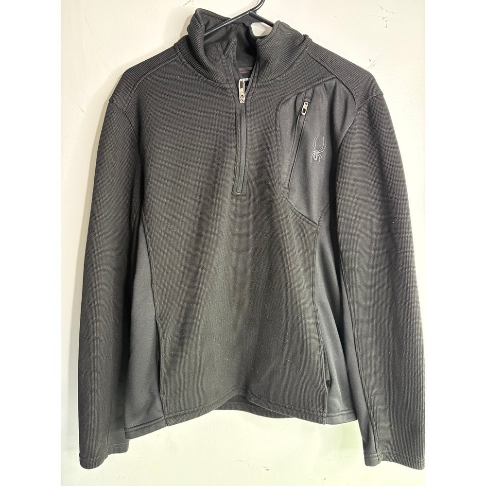 Spyder Men's Outbound Half Zip Mid-Weight Mock Neck Sweater size medium - Picture 2 of 5